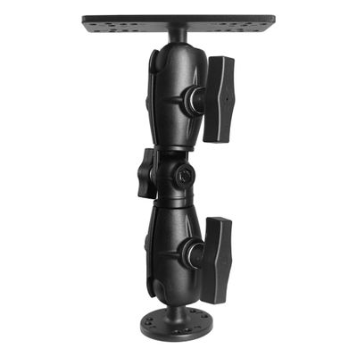 WINDFRD 1.5" / C Size Ball Fish Finder Mount with Double Socket Swivel Ratchet Arm, Marine Electronic Mount for Boat/Kayak/Fishing, Compatible with Garmin, Lowrance, Humminbird and More Depth Finder