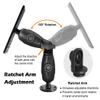 WINDFRD 1.5" / C Size Ball Fish Finder Mount with Double Socket Swivel Ratchet Arm, Marine Electronic Mount for Boat/Kayak/Fishing, Compatible with Garmin, Lowrance, Humminbird and More Depth Finder view 2