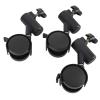 Jonlaki 3pcs360 Rotating Quiet Light Stand Wheels with Brake Easy Install Tripod Casters for Live Streaming and Photography view 2