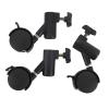 Jonlaki 3pcs360 Rotating Quiet Light Stand Wheels with Brake Easy Install Tripod Casters for Live Streaming and Photography view 3