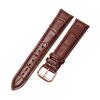 Genuine Leather Watch Strap For Longines Master Stainless Steel Pin Buckle(Brown r1,12mm) view 1