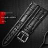 Genuine Leather Watch Strap For Longines Master Stainless Steel Pin Buckle(Brown r1,12mm) view 3