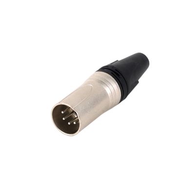 CTGFBUW 1pc 5Pin Male Plug Female Jack Adapter Cable Connector(1xM Silver-Black)