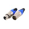 CTGFBUW 1pc 5Pin Male Plug Female Jack Adapter Cable Connector(1xM Silver-Black) view 3