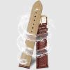 Genuine Leather Watch Strap For Longines Master Stainless Steel Pin Buckle(Green g1,18mm) view 4