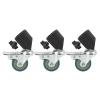 3pcs 22mm Swivel Caster Wheels Set, Light Stand Swivel Casters with Brake, Double Fixation Locking Caster Set for Photography Light Stands, Studio Photo Video Equipment wi view 1
