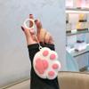 HJXFlying for Airpods Pro 2 Case, Silicone Cute Cartoon Character Protective Soft Bumper Cover Popular Anime Design with Carabiner Keychain for Girls Boys - White Cat's Paw view 3