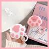 HJXFlying for Airpods Pro 2 Case, Silicone Cute Cartoon Character Protective Soft Bumper Cover Popular Anime Design with Carabiner Keychain for Girls Boys - White Cat's Paw view 4