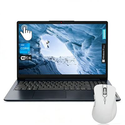 Lenovo IdeaPad 1 Touchscreen Laptop, 15.6" FHD(1920 * 1080), Intel Core i5-1335U, 8GB RAM, 512GB SSD, HDMI, SD Card Reader, Webcam, Wi-Fi 6, Win 11 Home, Abyss Blue, Bundle with ML101 Wireless Mouse