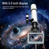 DirectNine Basics Telescope Electronic Eyepiece, 4K Video Recording Digital Eyepiece with 5.0" HD Screen, Digital Camera Accessory for 30-66mm Telescope view 2