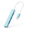 Mac USB C Adapter - Type C USB Adapter Hub with 4 Ports: 1 USB 3.0 + 3 USB 2.0, Ultra-Slim Aluminum Design, 5Gbps Transfer, Adapter for Mac USB C, Type C USB Hub (Light Blue) view 1