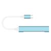 Mac USB C Adapter - Type C USB Adapter Hub with 4 Ports: 1 USB 3.0 + 3 USB 2.0, Ultra-Slim Aluminum Design, 5Gbps Transfer, Adapter for Mac USB C, Type C USB Hub (Light Blue) view 4