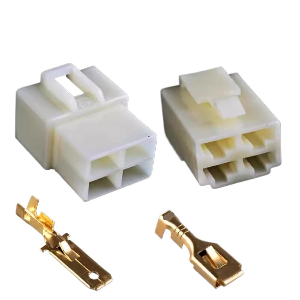 5Sets Electric Vehicle, Motorcycle, Car Connector Plug, 6.3mm, 1P2P3P4P6P, High Current Male Female Kit(4P)