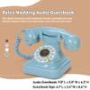 RetroVox Audio Guest Book Wedding Phone Guestbook and Signage Guest Audio Message Book, Vintage Style for Wedding Reception, Bridal Shower, Baby ShowerA Sky Blue  view 3