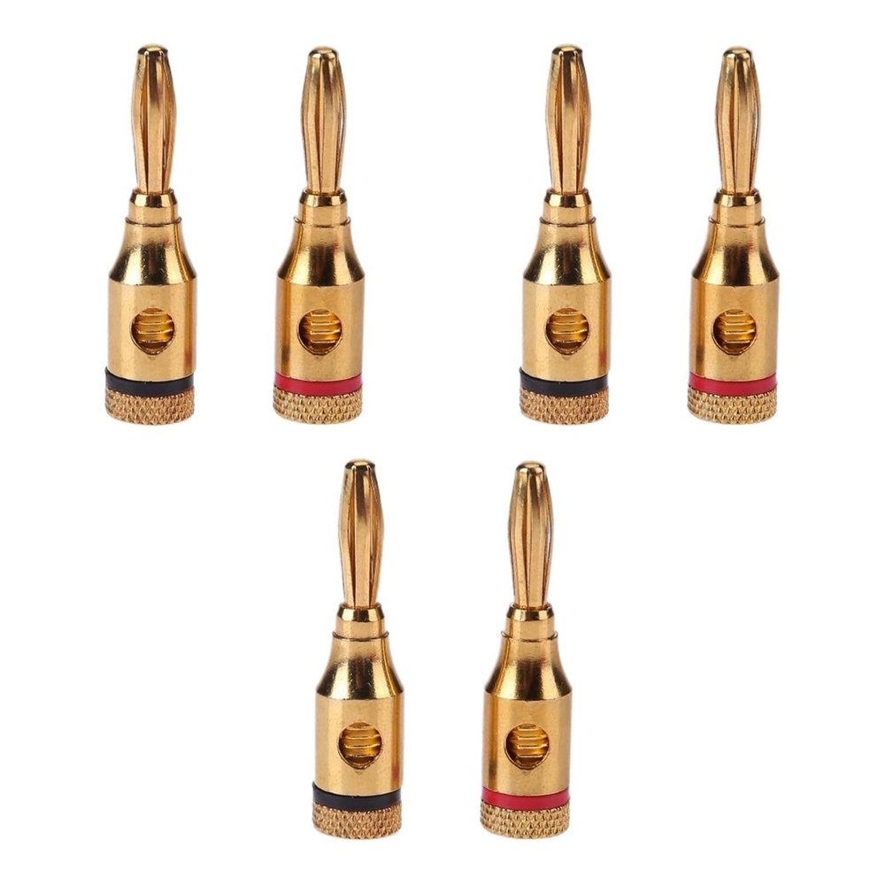 CTGFBUW Plugs Speaker Wiring Connector Audio Cable Connectors(6PCS)