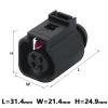 1/5/10/20/50 Sets 4 Pin 4B0973812 4B0973712 Car Connector 1.5mm Water Proof Pressure Water Temperature Plug(Silver,20 Sets) view 3