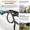 AI Smart Glasses with 8MP 4K Anti-Shake Camera, Bluetooth 5.3 Open-Ear Audio Sunglasses, Real-Time Translation, GPT Object Recognition, Dual ENC Mic, WiFi Transmission for Vlog Travel Business view 2