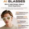 AI Smart Glasses with 8MP 4K Anti-Shake Camera, Bluetooth 5.3 Open-Ear Audio Sunglasses, Real-Time Translation, GPT Object Recognition, Dual ENC Mic, WiFi Transmission for Vlog Travel Business view 4