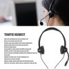 BowyTrading H390D - 3.5 - MV Call Center Headset, Noise Cancelling Business Headset with HD Microphone, Ultra Lightweight On Ear Headphones for Home Office Telemarketing Customer Service, ABS view 3