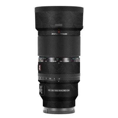 100 2.8 Camera Macro Lens Skin Vinyl Wrap Body Film Sticker for Sony FE 100mm F2.8 Macro GM OSS Protector Decals Accessories FE 2.8/100 (Triangle Black, for Sony FE 100mm F2.8 Macro GM OSS)