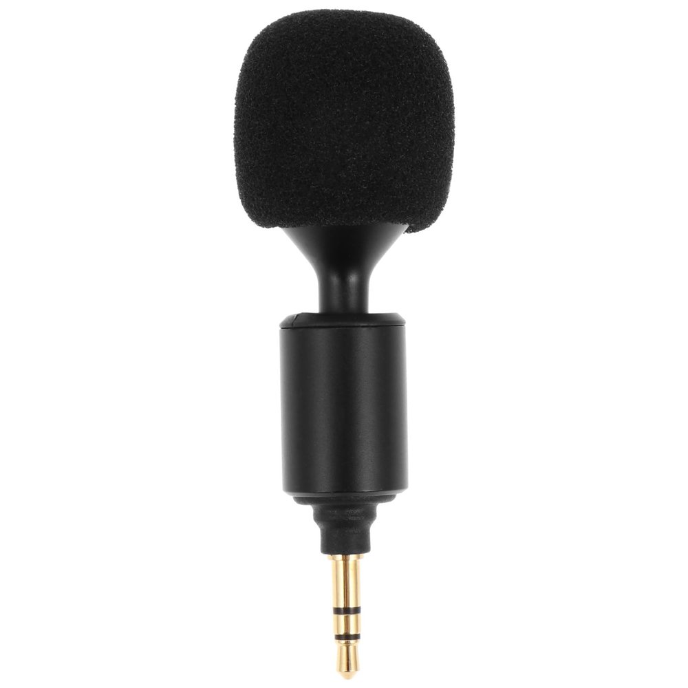 BESPORTBLE Bendable 3.5Mm Straight Head Microphone for Laptop and Phone, Stereo Recording Mic for Live Streaming and Singing, Compact Home Computer Microphone