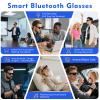 Al Smart Glasses with ChatGPT&800W Camera Video Recording,Sunglasses for Real-TimeTranslation, MusicControl, ElS Stabilization|WiFi/Bluetooth 5.3 Smart Eyewear for Travel, Meeting view 3