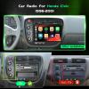Realdio 4+64GB Android 15 for Honda Civic 1996-2001 Car Radio Wireless Carplay Android Auto, 9" 1280 * 720P in-Cell Touch Screen WiFi Bluetooth5.0 GPS FM/RDS EQ SWC + Backup Camera MIC view 2