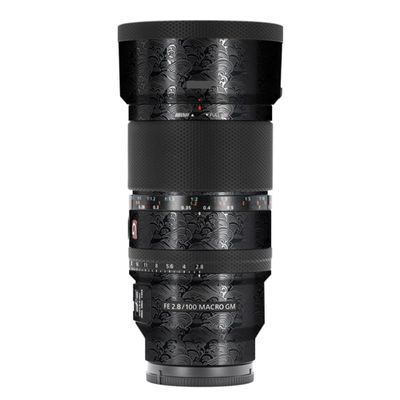100 2.8 Camera Macro Lens Skin Vinyl Wrap Body Film Sticker for Sony FE 100mm F2.8 Macro GM OSS Protector Decals Accessories FE 2.8/100 (Wave Black, for Sony FE 100mm F2.8 Macro GM OSS)