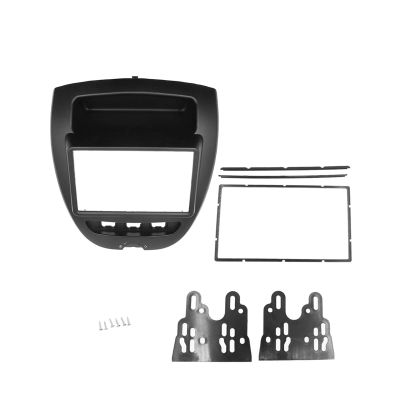 SHSMDM Car Radio Audio Panel Stereo Frame Mount Fascia for Peugeot for 107 Aygo for C1 Dash Installation Bezel Trim Kit Radio Dashboard Panel