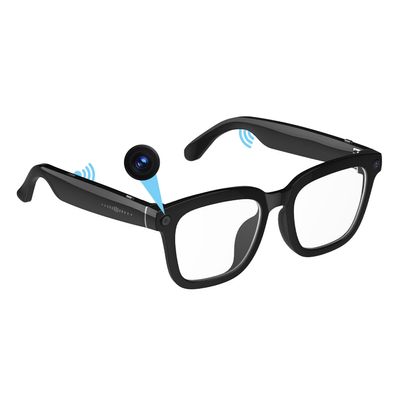Ai Smart Glasses with Camera, 8MP Anti-Shake Camera Glasses, Voice Assistant, Supports Photo/Video/Audio Recording, with AI Assistant/AI Translation/Bluetooth Calling (Anti-blue light glasses - T5)