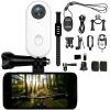 POV Camera, POV Camera 4k Waterproof 256GB, 30M Waterproof Case, 170 Ultra Wide Angle Thumb Pocket Action Cam, for Diving, Cycling and Outdoors Activities (White-4K,Standard) view 1
