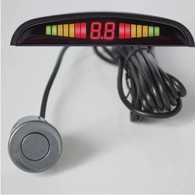 Reverse Parking Sensors Car Parking Sensor with 4 Sensors Reverse Backup Car Parking Radar Monitor Detector Backlight Display Ultrasonic Radar Sensors(White)(Gray)