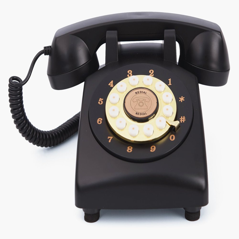 RetroVox Audio Guest Book Wedding Phone Guestbook Guest Audio Message Book, Vintage Style for Wedding Reception, Bridal Shower, Baby ShowerA Black 02