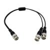 jasavdio BNC Splitter Cable, 1 Male to Dual Male, 2 in 1 Y-Adapter, Coaxial Video Cable, CCTV Security Camera Video Eequipment.Connector, 2Pack Black 40cm view 3