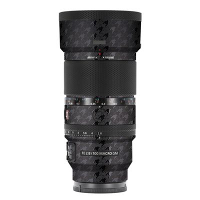 100 2.8 Camera Macro Lens Skin Vinyl Wrap Body Film Sticker for Sony FE 100mm F2.8 Macro GM OSS Protector Decals Accessories FE 2.8/100 (Plover Black, for Sony FE 100mm F2.8 Macro GM OSS)
