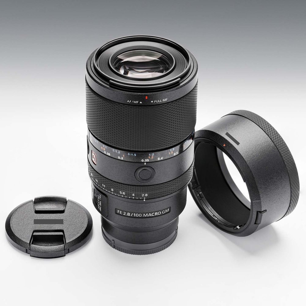 100 2.8 Camera Macro Lens Skin Vinyl Wrap Body Film Sticker for Sony FE 100mm F2.8 Macro GM OSS Protector Decals Accessories FE 2.8/100 (Frosted Black, for Sony FE 100mm F2.8 Macro GM OSS)