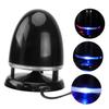 SEWACC Mini Multimedia Speaker with 3.5Mm Aux in and USB Plug-in, Compact Wired Loudspeaker for Laptop and Phone, Bullet-Shaped Bass Speaker with LED Light, Black Blue, Dc5V Power view 1