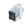 KKFAUS 1pcs MY2P HH52P MY2NJ Relay Coil General DPDT Micro Mini Electromagnetic Relay Switch with LED AC 110V 220V 380V DC 12V 24V 36V(DC 24V) view 2