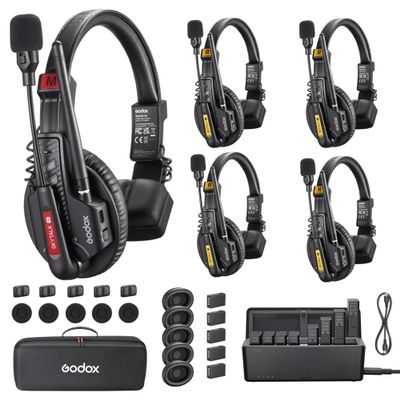 GODOX Skytalk Air 5S 2.4G Full-Duplex Wireless Intercom System(5 User)