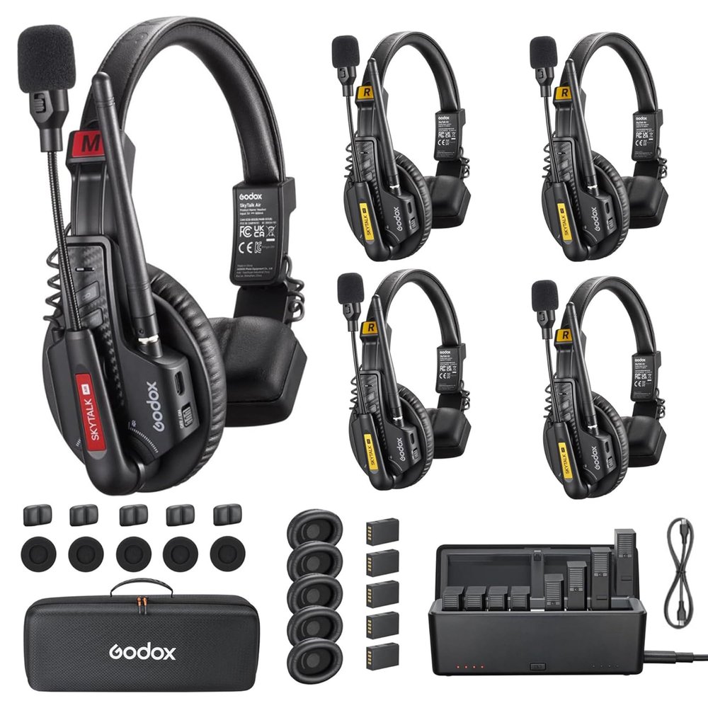 GODOX Skytalk Air 5S 2.4G Full-Duplex Wireless Intercom System(5 User)