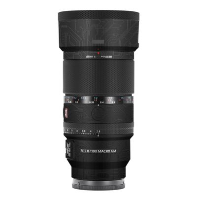 100 2.8 Camera Macro Lens Skin Vinyl Wrap Body Film Sticker for Sony FE 100mm F2.8 Macro GM OSS Protector Decals Accessories FE 2.8/100 (Circuit Black, for Sony FE 100mm F2.8 Macro GM OSS)