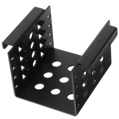 GALPADA 5 Inch Hard Drive Bracket with 2.5 Inch SSD Mounting Cage for PC Case, Black Hard Disk Holder Compatible with Desktop Computers and Computer Accessories