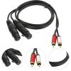 BESPORTBLE to XLR Female Audio Converter Cable 1 Meter Dual to Balanced XLR Adapter Cord for Mixer Amplifier Audio Equipment view 2