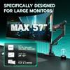 ARES WING Premium Monitor Arm, Ultrawide Monitor Stand up to 57 and 66 Lbs, Gas Sprinq Monitor Mount with USB, Height Adjustable Arms Monitor Stand, Various VESA Mount with Clamp/Grommet Base view 2