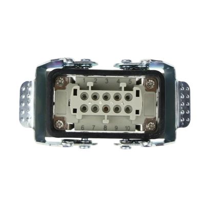KKSVNVAMF Rectangular Heavy Duty Connector HDC-HE-10 Aviation Industry Waterproof Sand Proof Socket Electric Connector 500V 16A(Top Connection)