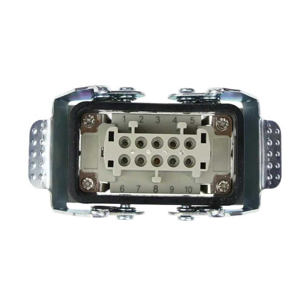 KKSVNVAMF Rectangular Heavy Duty Connector HDC-HE-10 Aviation Industry Waterproof Sand Proof Socket Electric Connector 500V 16A(Top Connection)