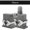 KKSVNVAMF Rectangular Heavy Duty Connector HDC-HE-10 Aviation Industry Waterproof Sand Proof Socket Electric Connector 500V 16A(Top Connection) view 3