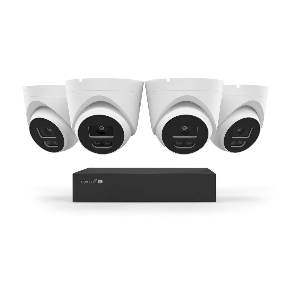 Swann EliteX 12MP Series / 8ch NVR / 2TB / 4X EX12MPD 12MP Turret PoE Cameras
