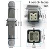 KKSVNVAMF HDC-HA-5 Heavy Duty Connector 4/5/6/8 Core Pins Aviation Industry Waterproof Sand Proof Socket 250V 10A/16A(5core) view 4