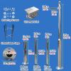 19.7ft Adjustable Security Camera Pole, Universal Outdoor Surveillance Stand for Home & Farm, Durable 3-Section Post for Enhanced Security Monitoring view 2